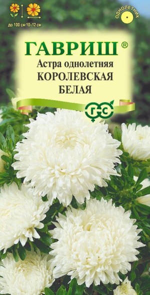 Семена Астра Королевская Белая пионовидная (Гавриш)