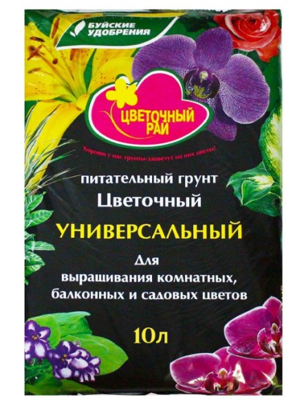  Грунт для цветов 10 л Цветочный Рай БХЗ